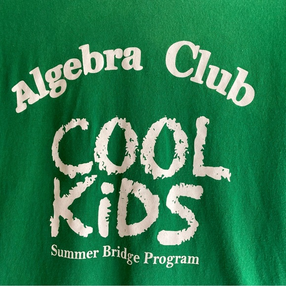 Cool Kids Algebra Club Y2K Style School Tee Ironic Tee - Picture 2 of 10